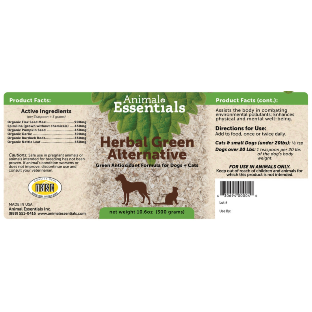 Animal Essentials Herbal Green Alternative | Natural Detox + Parasite Prevention