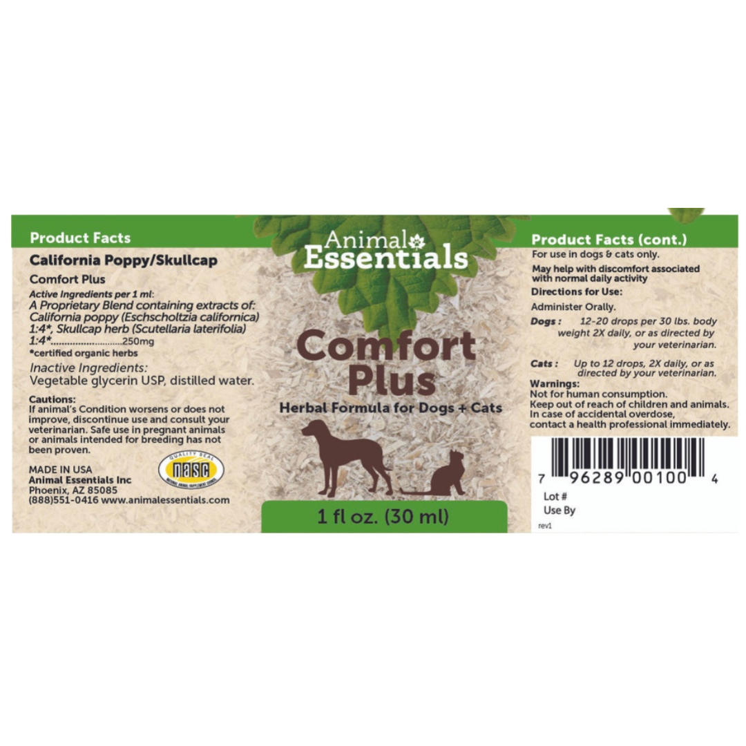 Animal Essentials Comfort Plus | Natural Calming + Pain Relief