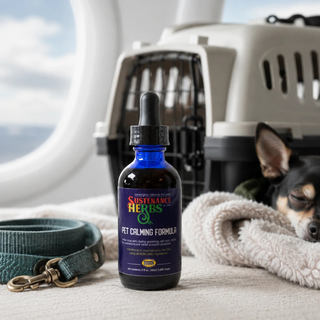Sustenance Herbs Pet Calming | Natural Storm, Fireworks & Vet Anxiety Relief