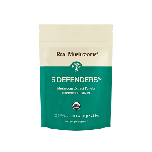Real Mushrooms 5 Defenders | Organic Immune Support Mushroom Blend