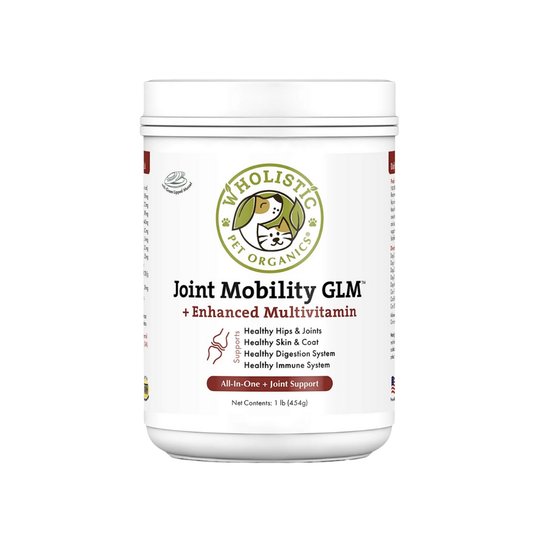 Wholistic Pet Organics Joint Mobility GLM | Natural Whole-Food Joint Support With Green Lipped Mussel, Glucosamine & MSM