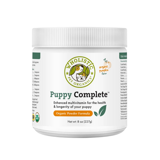 Wholistic Pet Organics Puppy Complete | Natural Whole-Food Multivitamin, Enzymes & Probiotics for Puppies