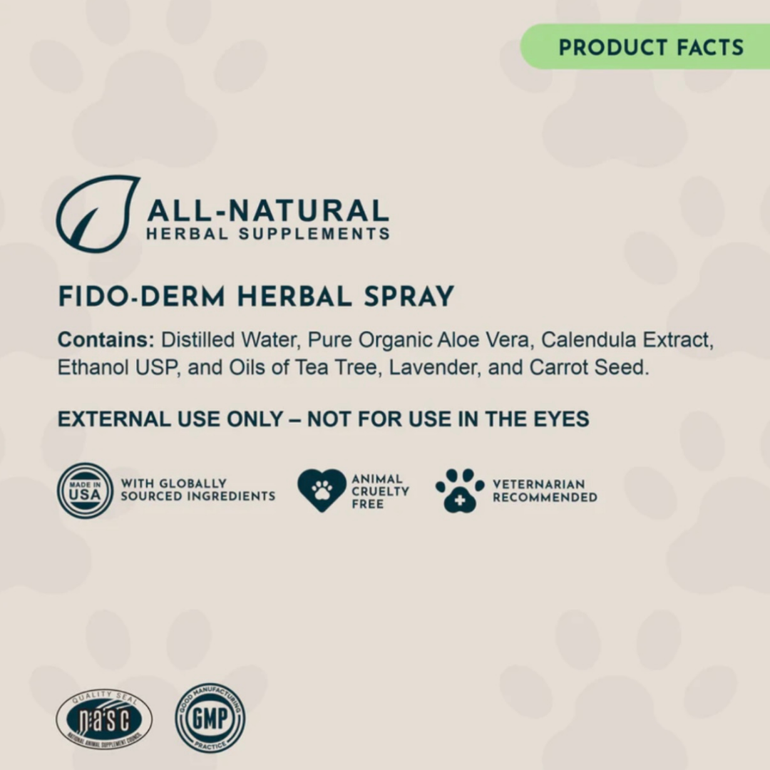 Animal Essentials Fidoderm Herbal Spray | Soothes + Supports Skin Healing