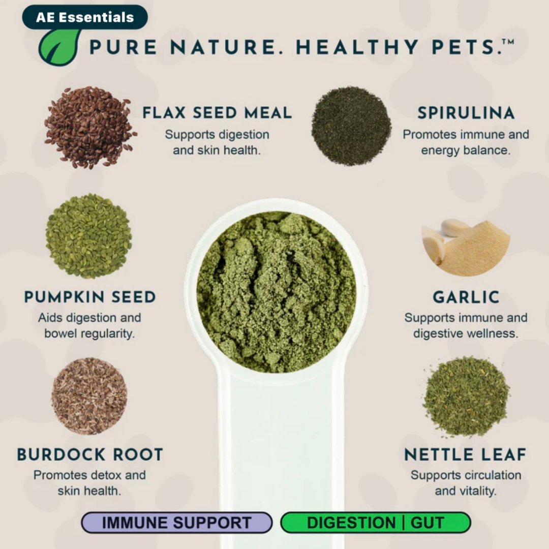 Animal Essentials Herbal Green Alternative | Natural Detox + Parasite Prevention