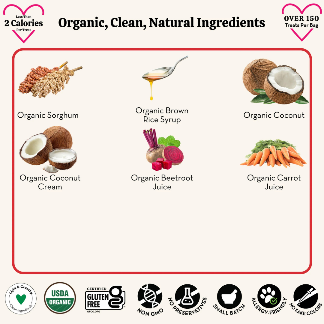 Lord Jameson Candy Cane Kisses | Natural USDA Organic Low-Calorie Training Treats