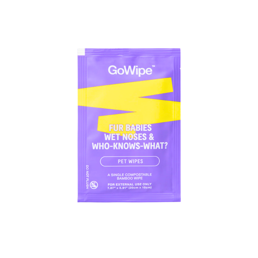 GoWipe Pet Wipes | Bamboo Dog Wipes with Organic Oatmeal + Manuka Honey
