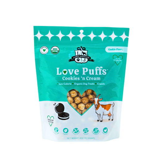 Lord Jameson Cookies ‘N Cream Love Puffs | Organic Goat Milk Treats