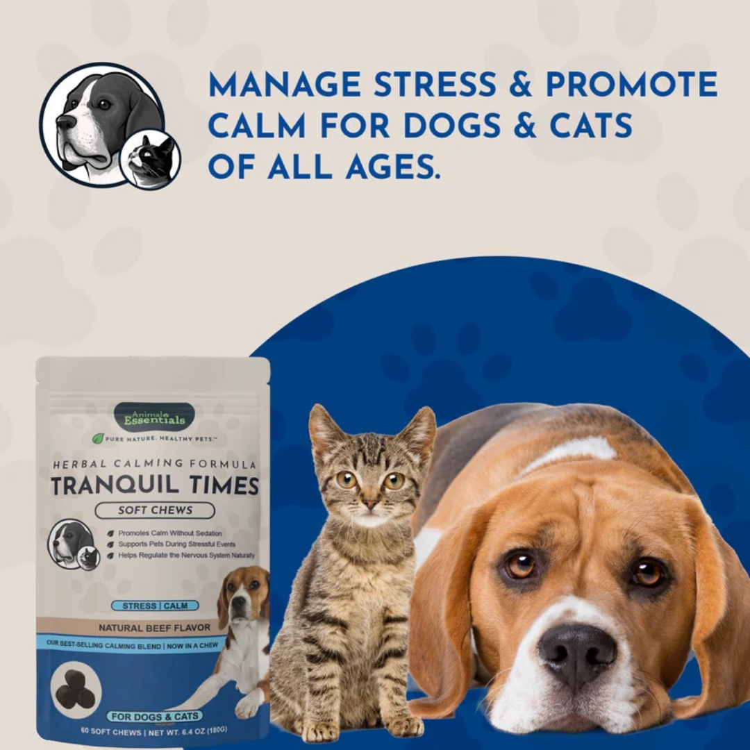 Animal Essentials Tranquil Times Soft Chews | Herbal Calming Formula