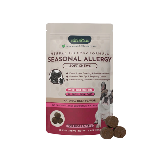 Animal Essentials Seasonal Allergy Soft Chews | Organic Herbal Itch, Histamine + Skin Support