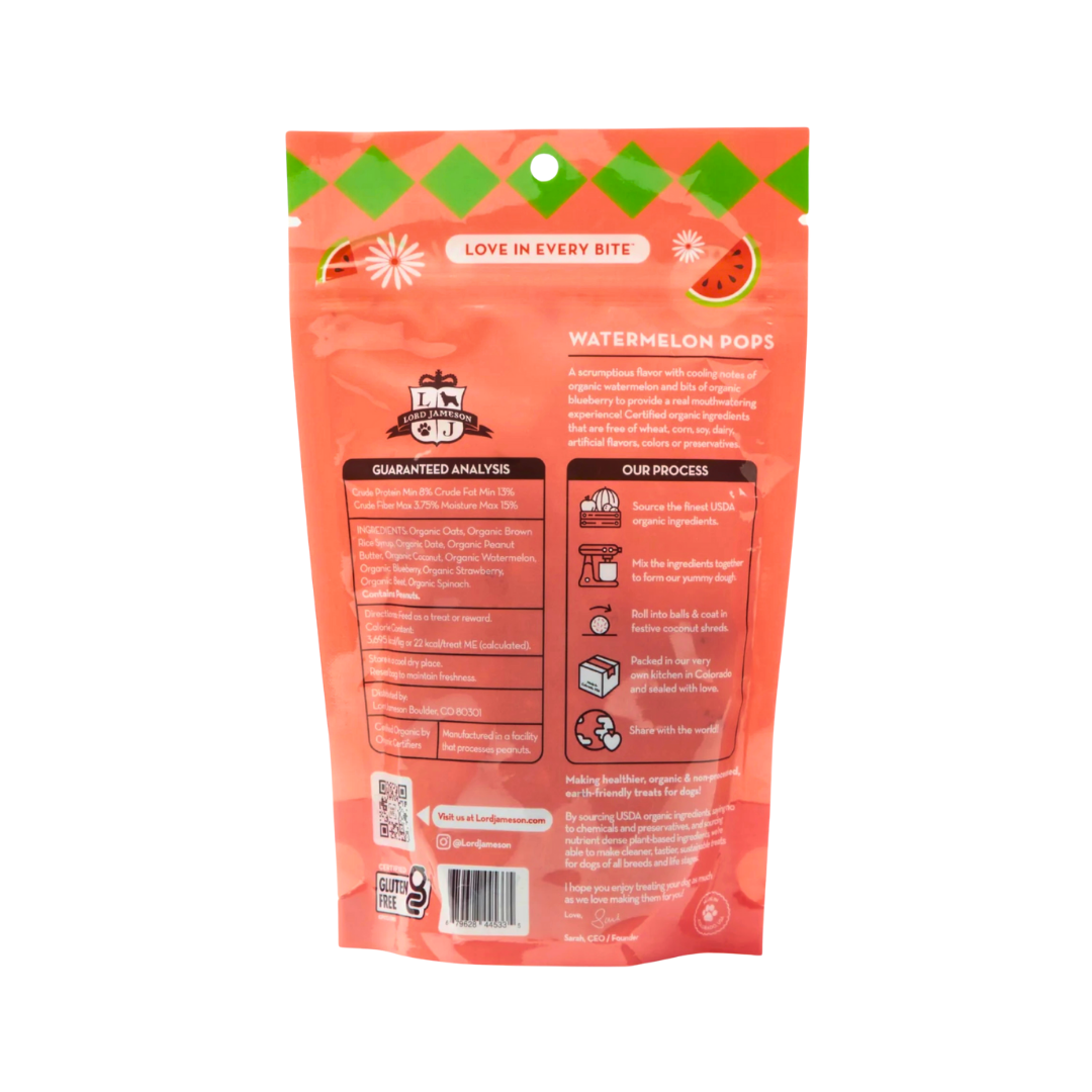 Lord Jameson Organic Treats | Watermelon Pops