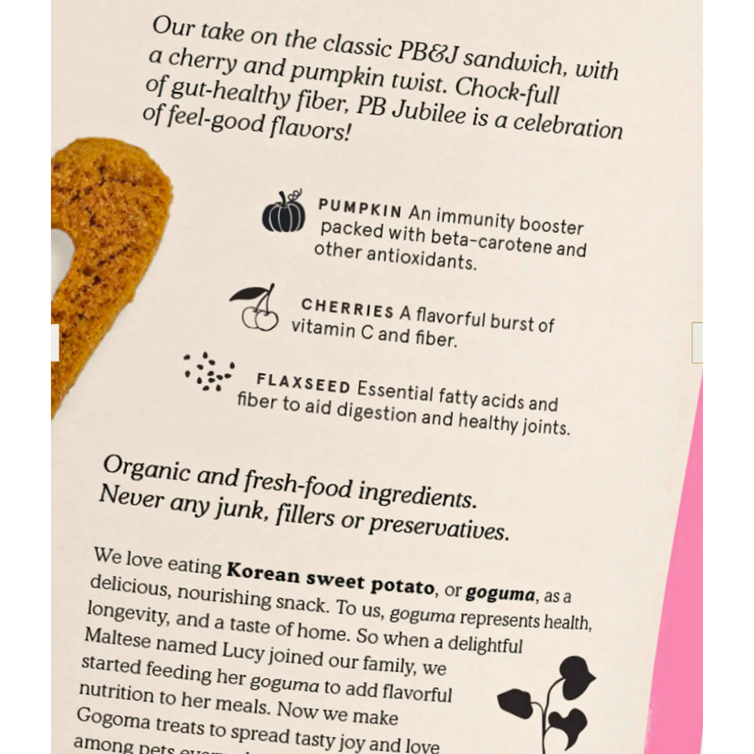 Gogoma Treats Peanut Butter + Pumpkin | Healthy Digestion