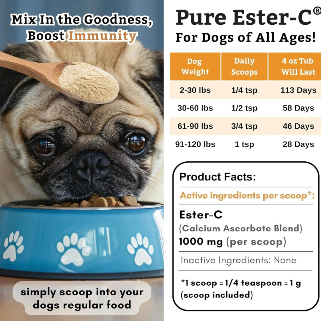 Wholistic Pet Organics Ester C | Advanced Vitamin C + Immune Support