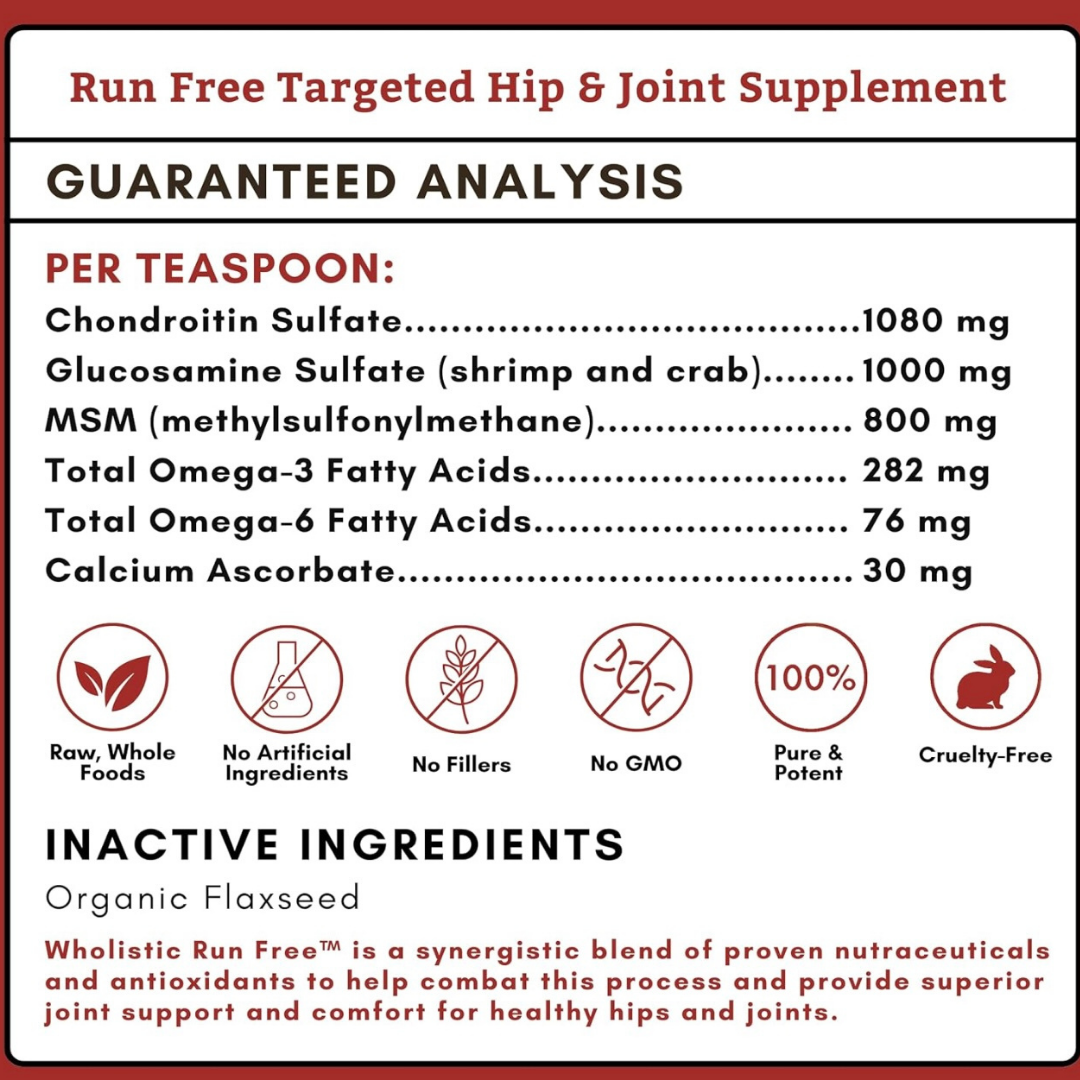 Wholistic Pet Organics Run Free | Targeted Joint Support