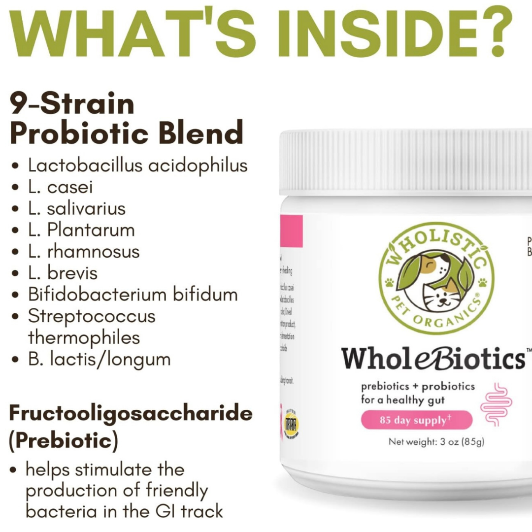 Wholistic Pet Organics WholeBiotics | Pre + Probiotics