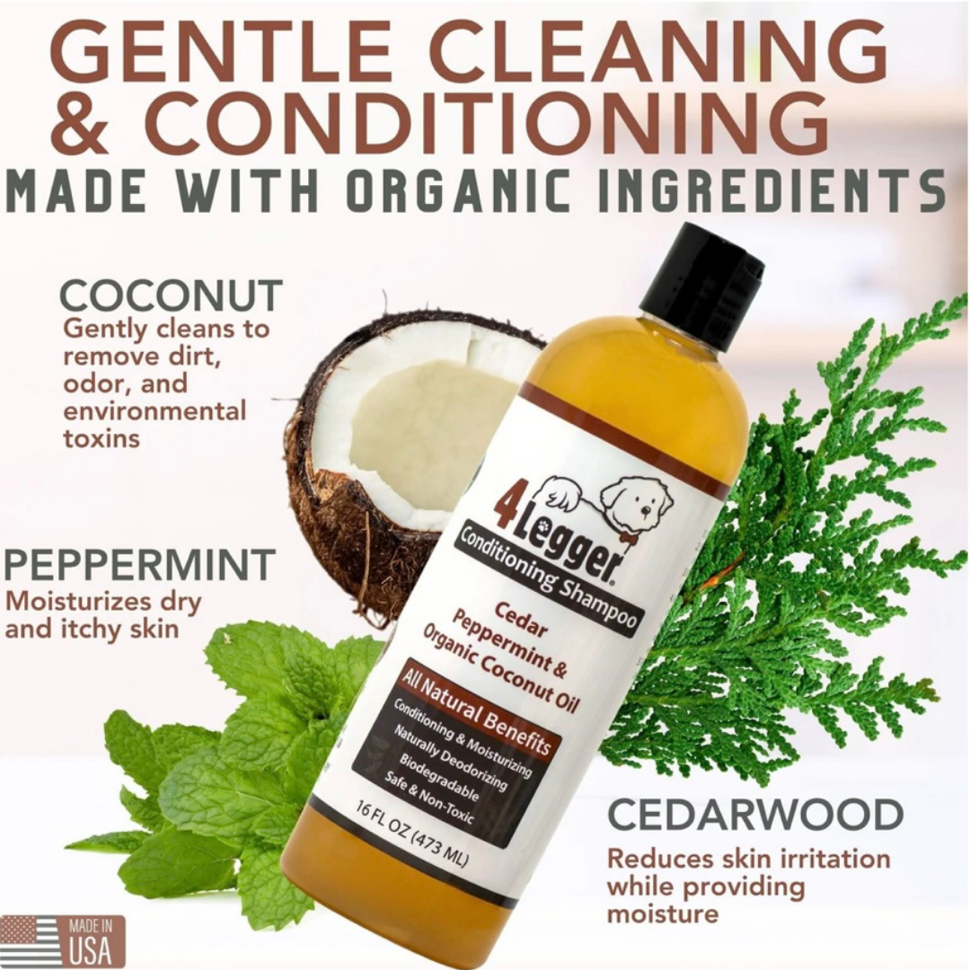 4-Legger Organic Conditioning Shampoo | Cedar + Peppermint + Eucalyptus