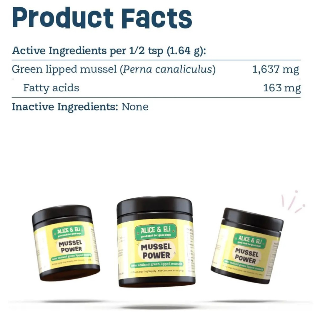 Alice & Eli Green Lipped Mussel Powder | Joint + Anti-Inflammatory Support