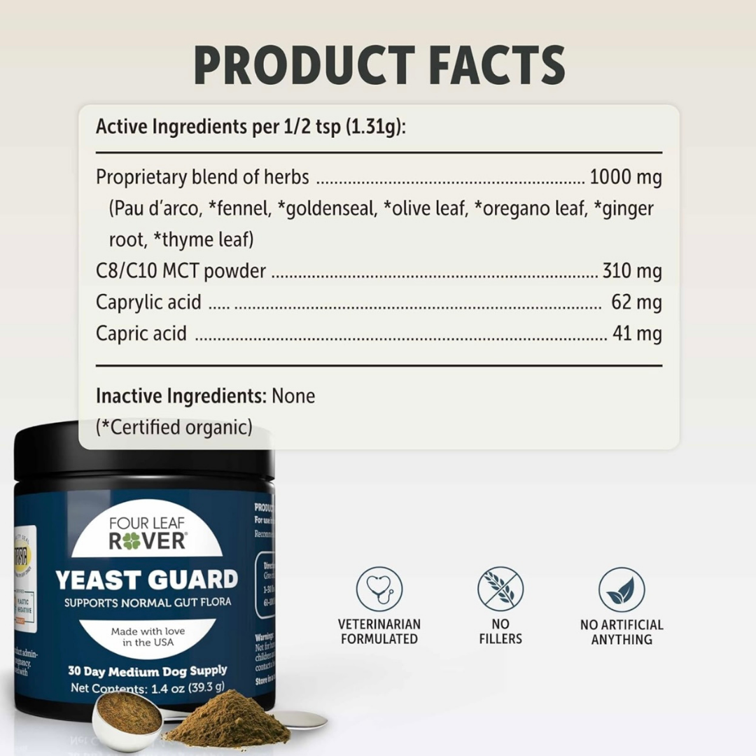 Four Leaf Rover Yeast Guard | Natural Anti-Fungal + Yeast Support
