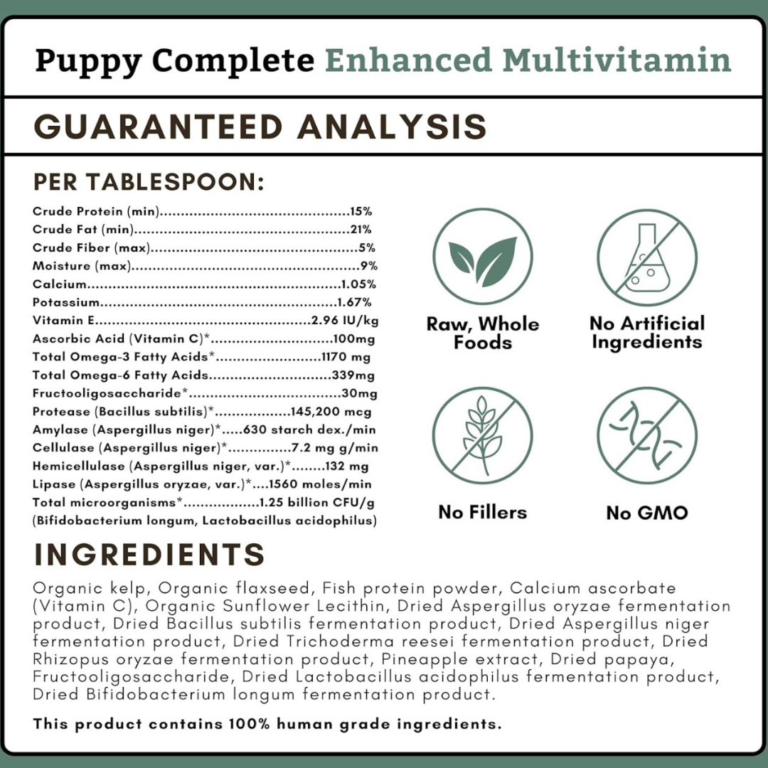 Wholistic Pet Organics Puppy Complete | Nutritional Support for Puppies