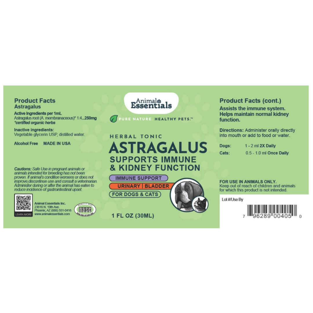 Animal Essentials Astragalus | Immune Support + Kidney Function