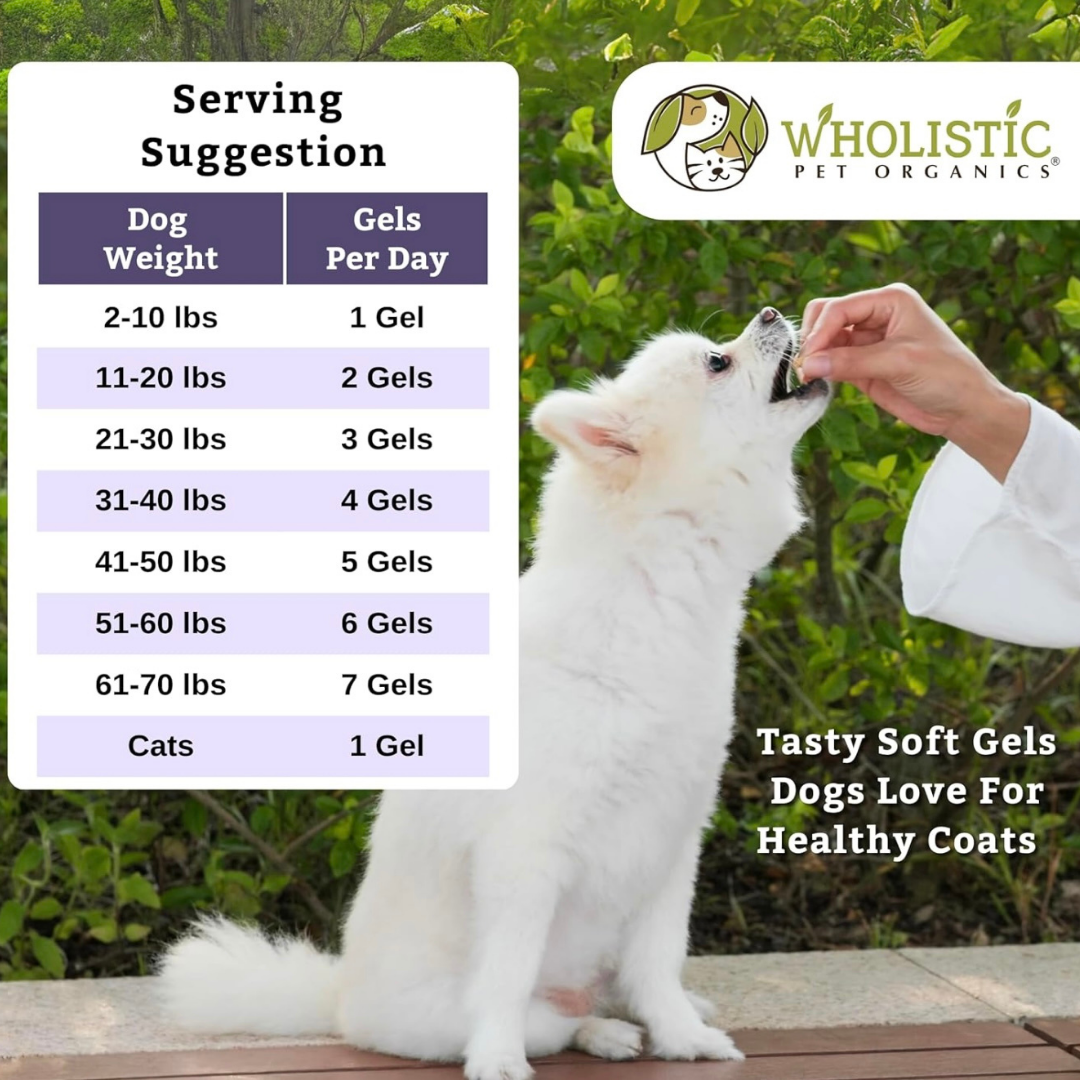 Wholistic Pet Organics Krill Oil Soft Gels | Omega-3 + Antioxidant Support