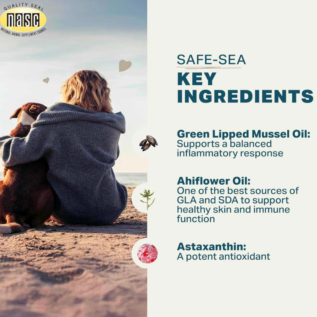 Four Leaf Rover Safe-Sea | Green Lipped Mussel Oil for Joint + Skin Health