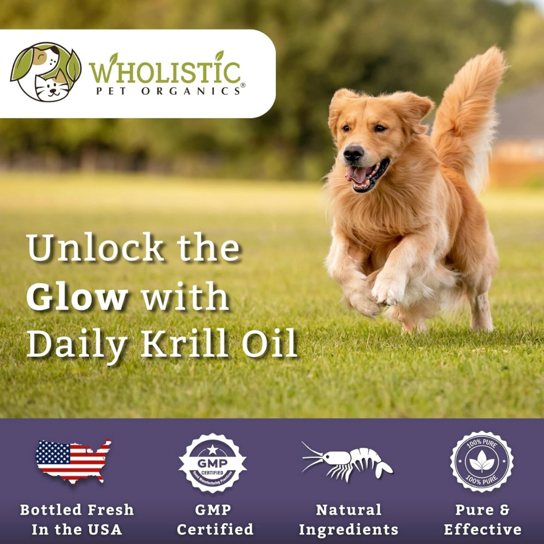 Wholistic Pet Organics Krill Oil Soft Gels | Omega-3 + Antioxidant Support