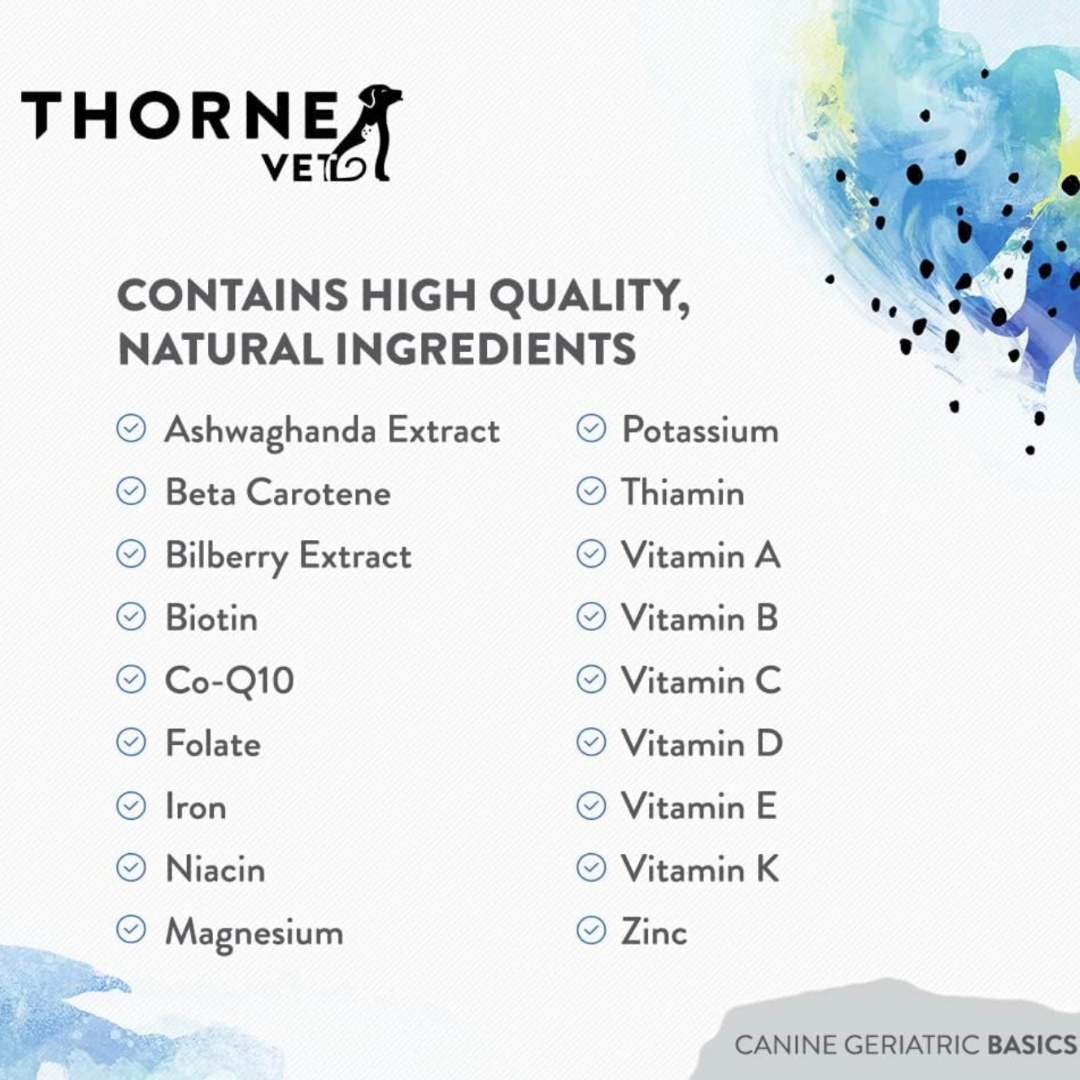 ThorneVet Canine Geriatric Basics | Senior Dog Wellness Formula