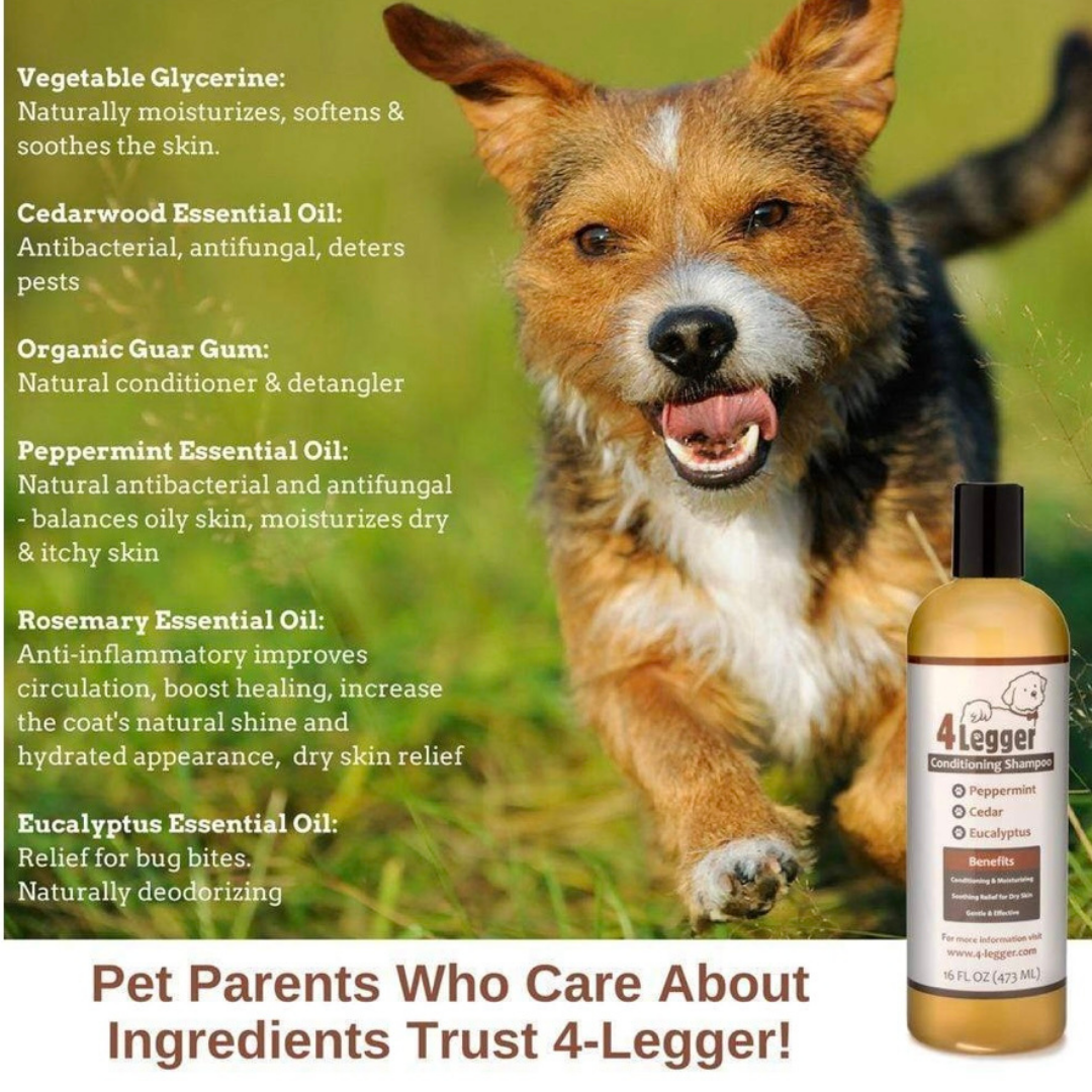 4-Legger Organic Conditioning Shampoo | Cedar + Peppermint + Eucalyptus