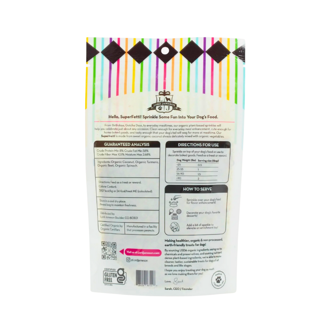 Lord Jameson Celebration SuperFetti Organic Sprinkles