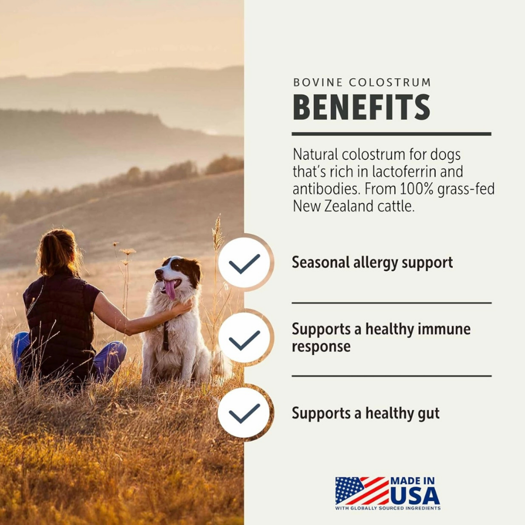 Four Leaf Rover Bovine Colostrum | Immune + Allergy Support