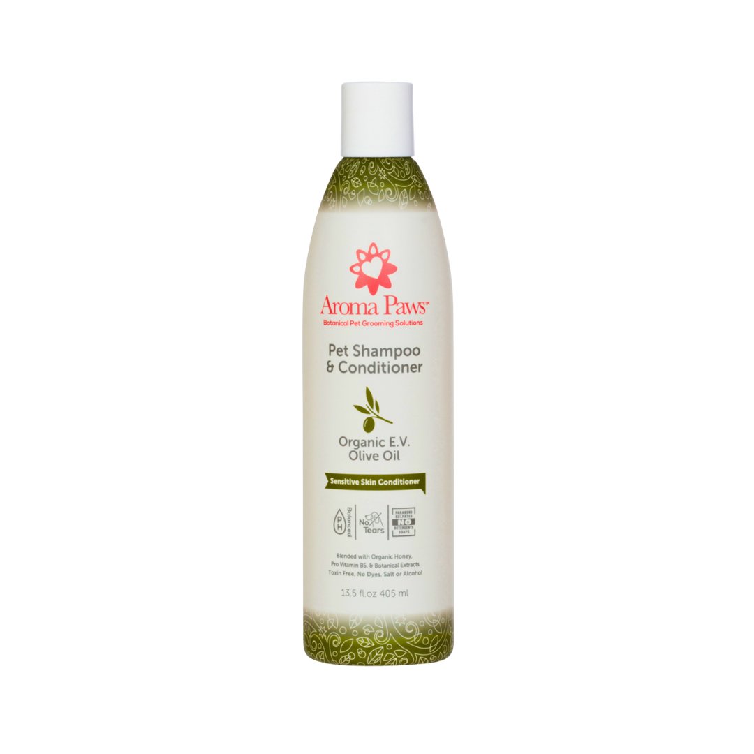 Aroma Paws Organic Olive Oil Shampoo + Conditioner | Sensitive Skin 2-in-1