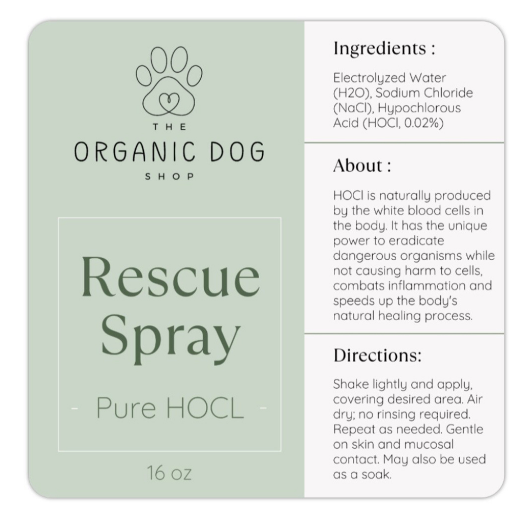 The Organic Dog Shop HOCL Rescue Spray | Skin Soothing & Natural Healing