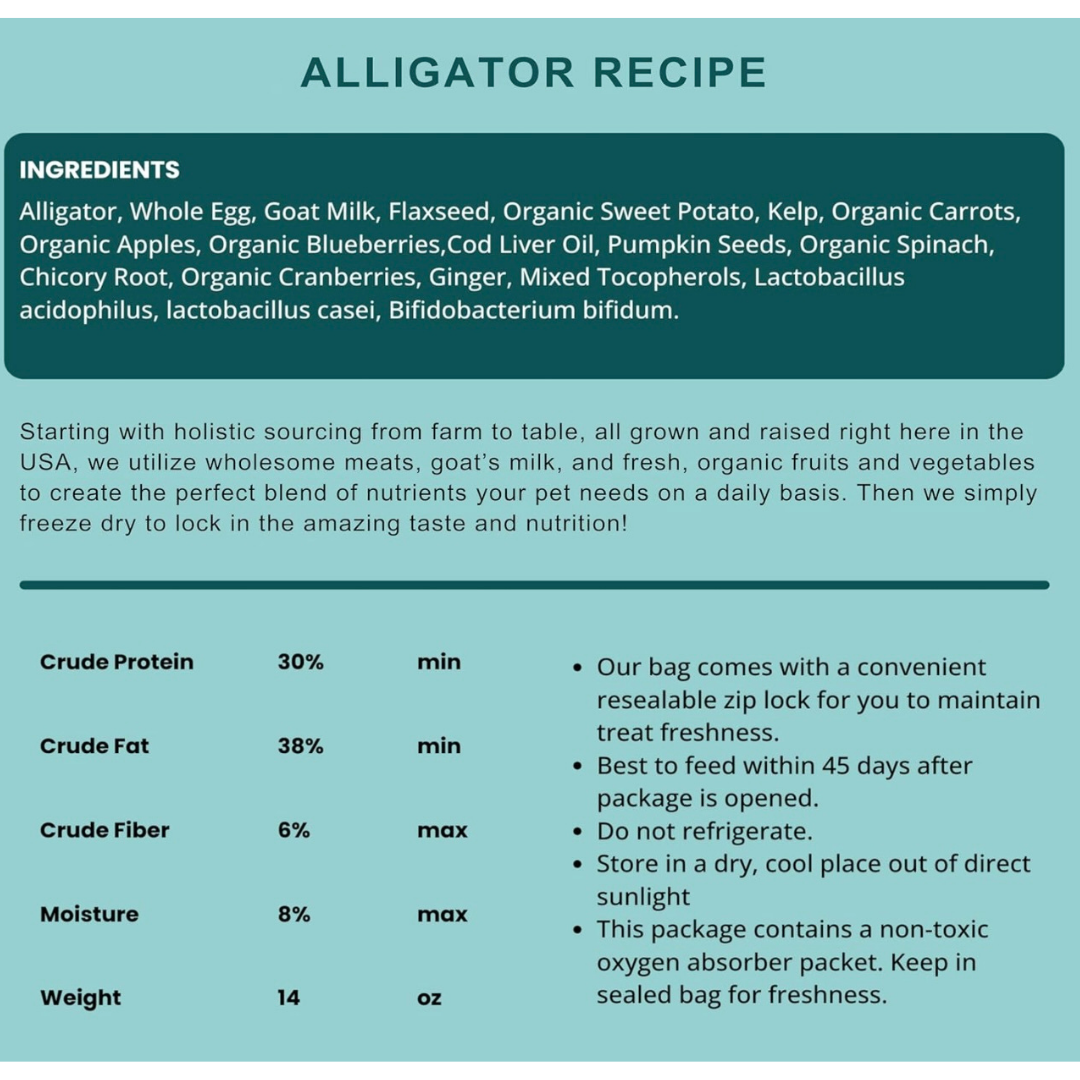 Shepherd Boy Farms Freeze-Dried Raw | Alligator