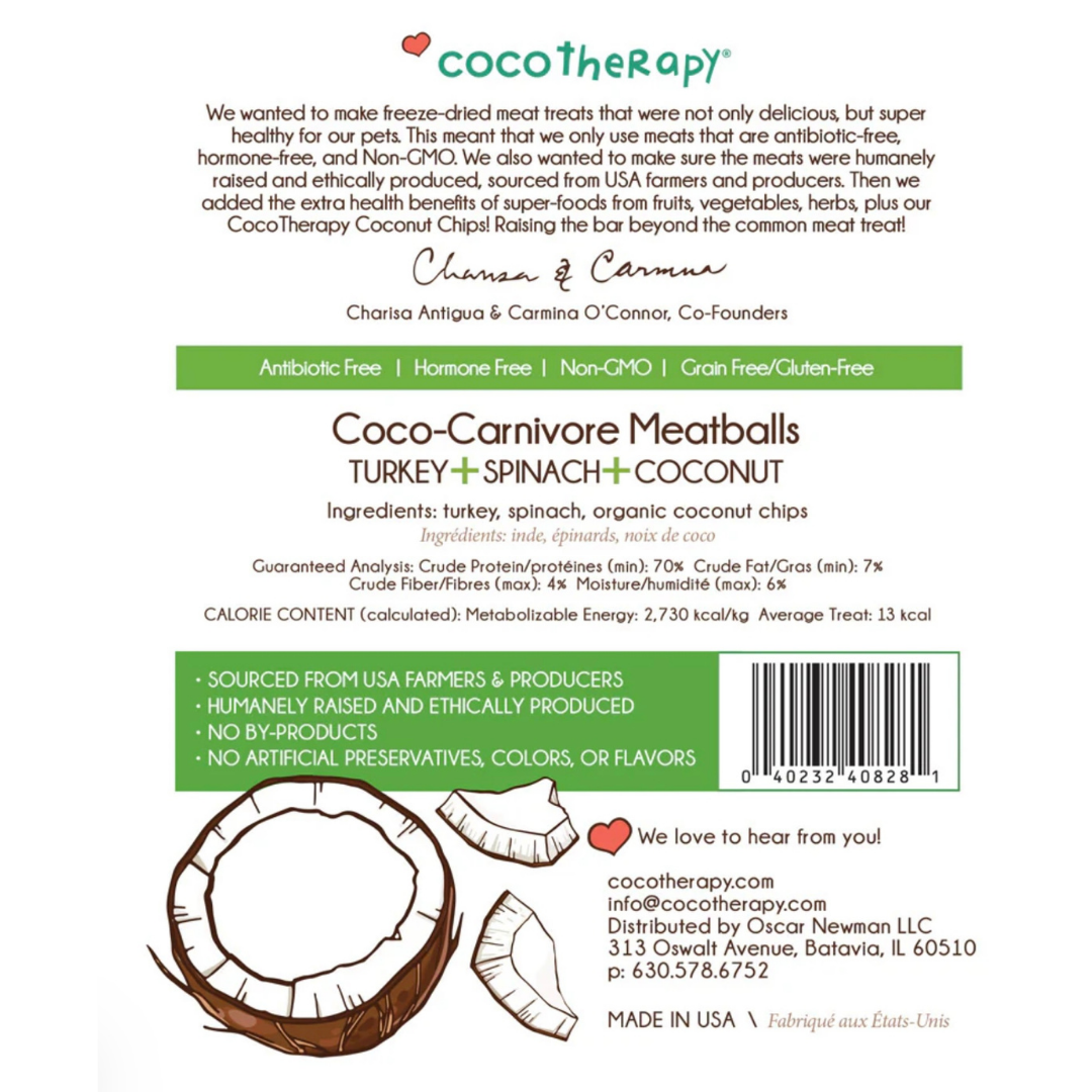 CocoTherapy Coco-Carnivore Meatballs | Turkey