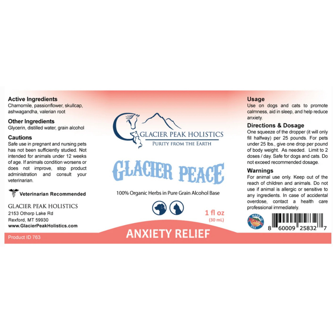 Glacier Peak Peace Tincture | Anxiety Relief