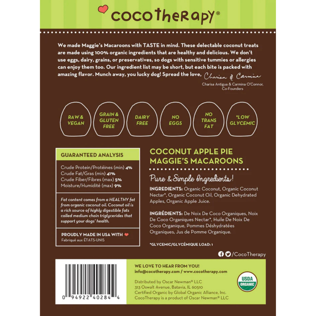 CocoTherapy Organic Maggie's Macaroons | Apple Pie