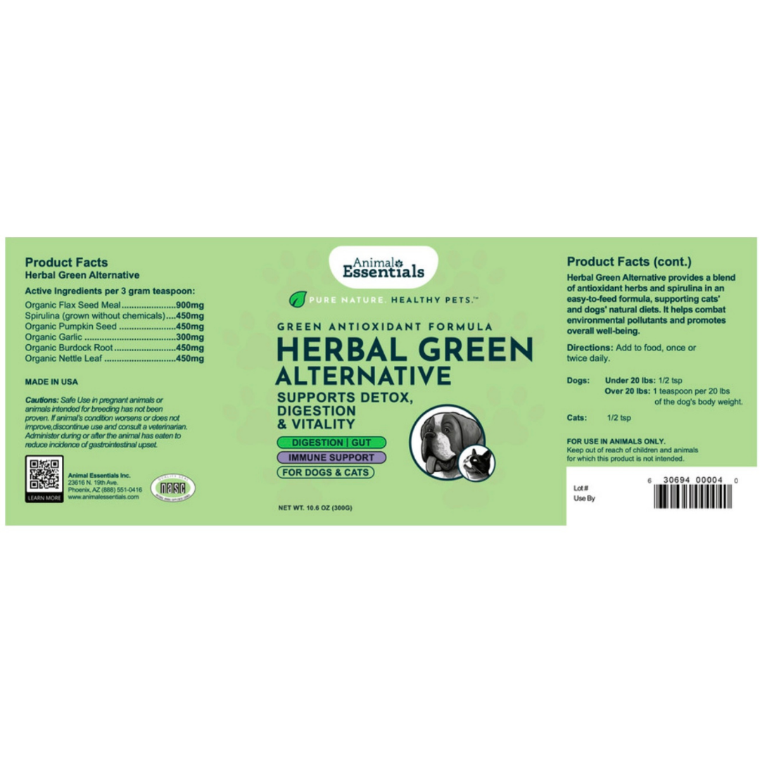 Animal Essentials Herbal Green Alternative | Natural Detox + Parasite Prevention