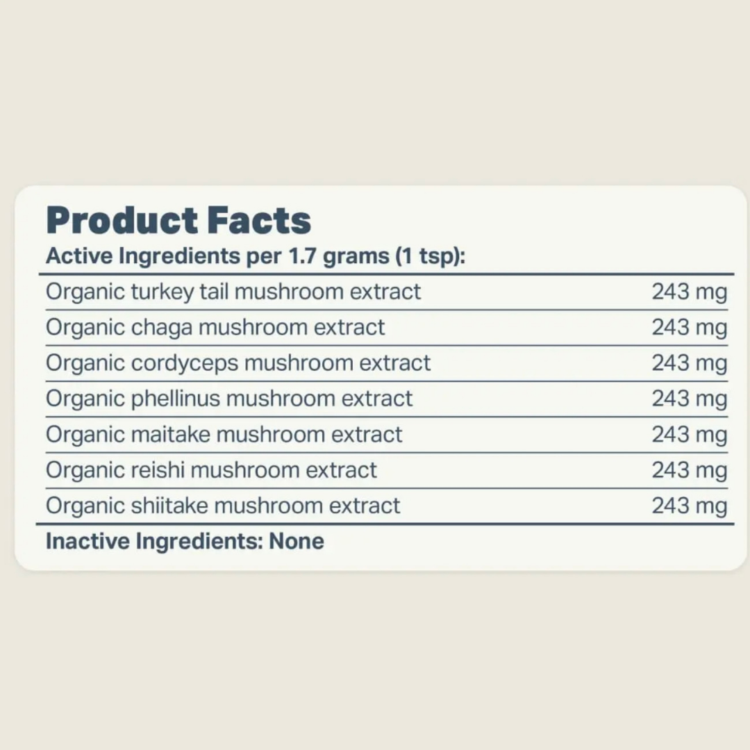 Four Leaf Rover Seven 'Shrooms | Organic Mushroom Blend for Immune Support