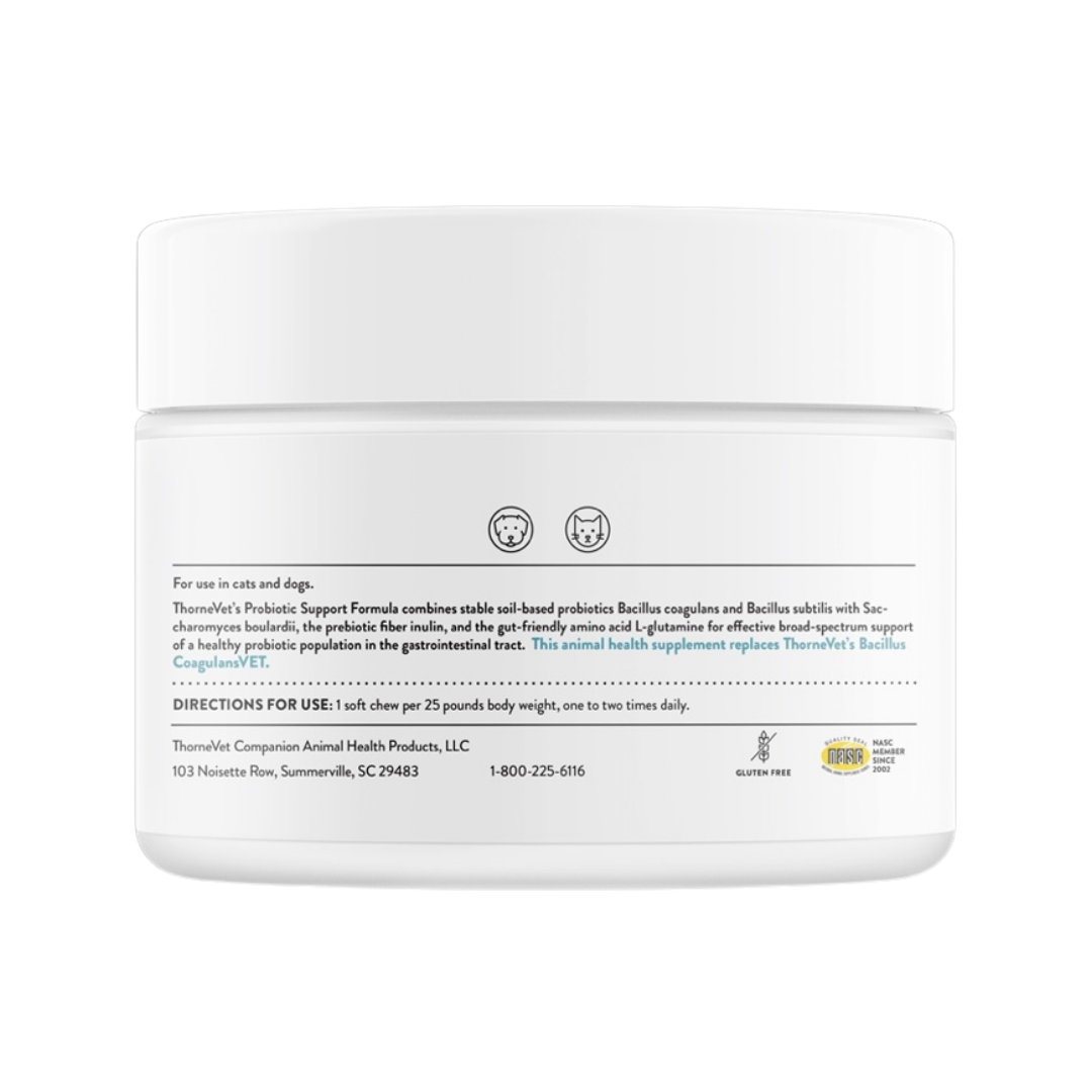ThorneVet Probiotic Support | Soil-Based Probiotics + Sacc B + Prebiotics for Digestive Health