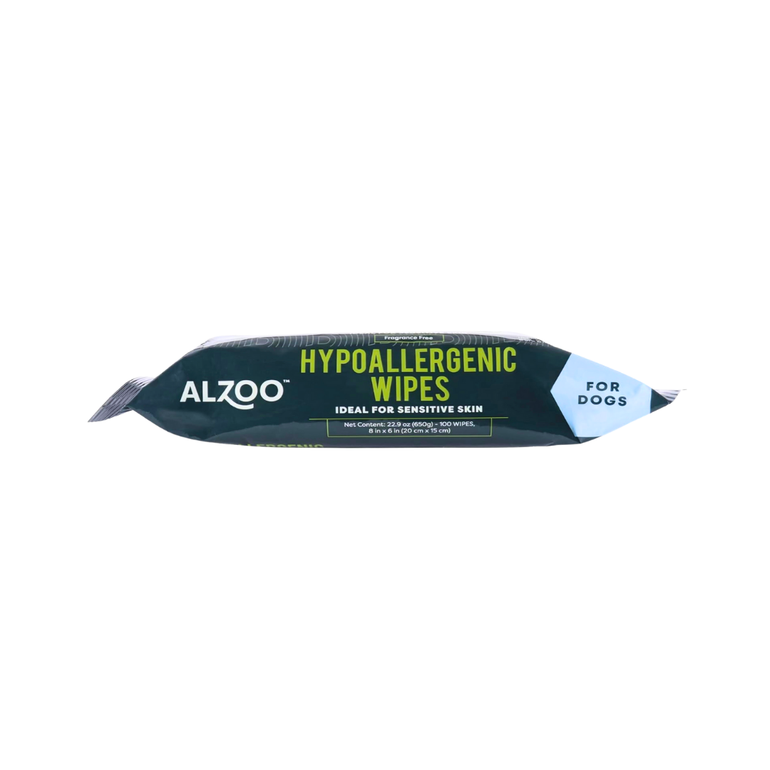 Alzoo Hypoallergenic Grooming Wipes | Gentle Cleansing for Sensitive Dogs