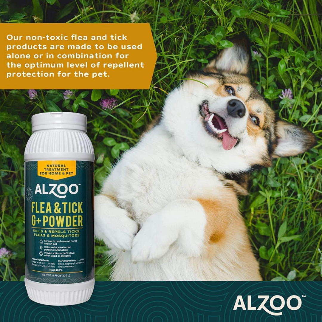 Alzoo Flea + Tick Powder | Natural Pest Protection