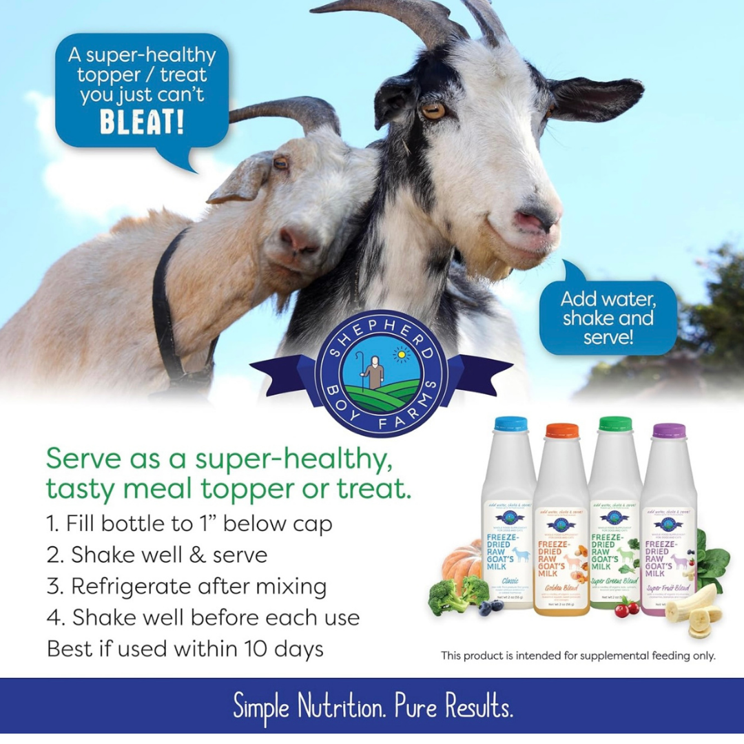 Shepherd Boy Farms Freeze-Dried Raw Goat's Milk | Super Greens Blend