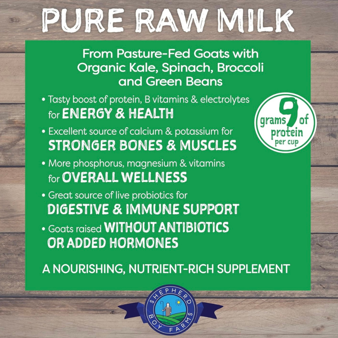 Shepherd Boy Farms Freeze-Dried Raw Goat's Milk | Super Greens Blend
