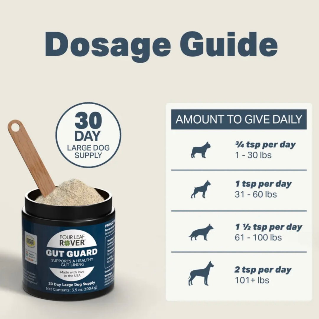 Four Leaf Rover Gut Guard | Natural Support for Irritated + Leaky Gut
