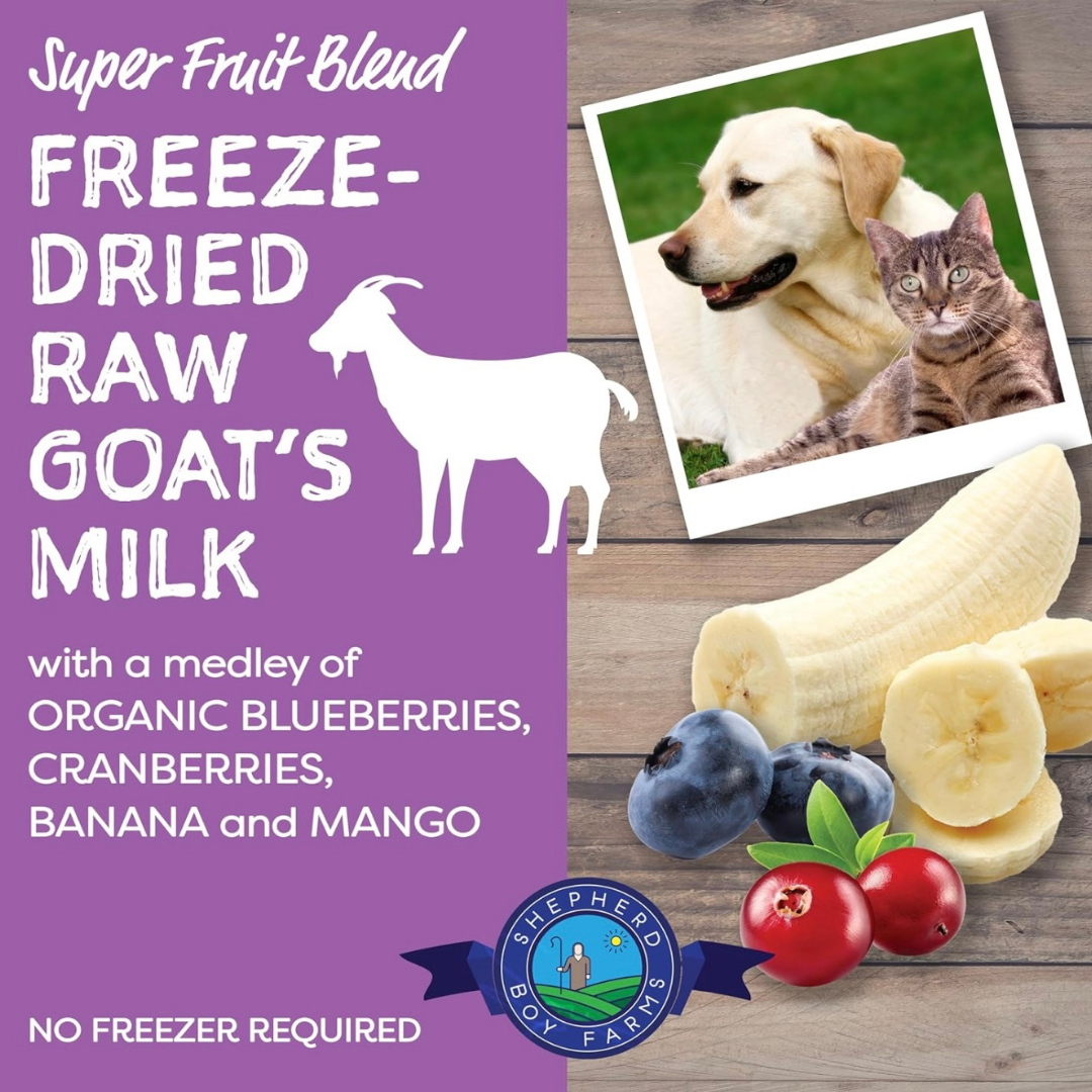Shepherd Boy Farms Freeze-Dried Raw Goat's Milk | Super Fruit Blend
