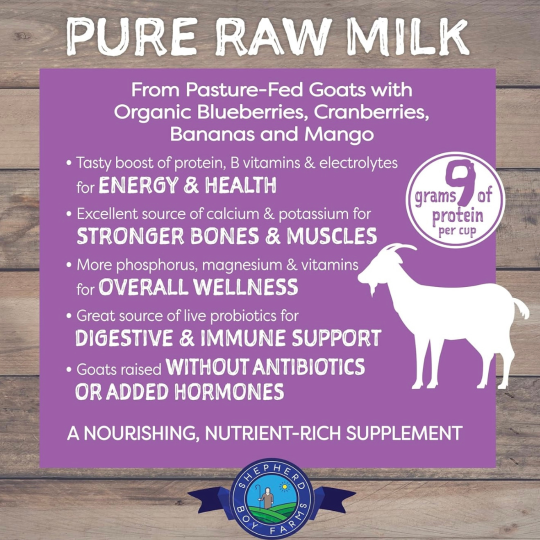 Shepherd Boy Farms Freeze-Dried Raw Goat's Milk | Super Fruit Blend