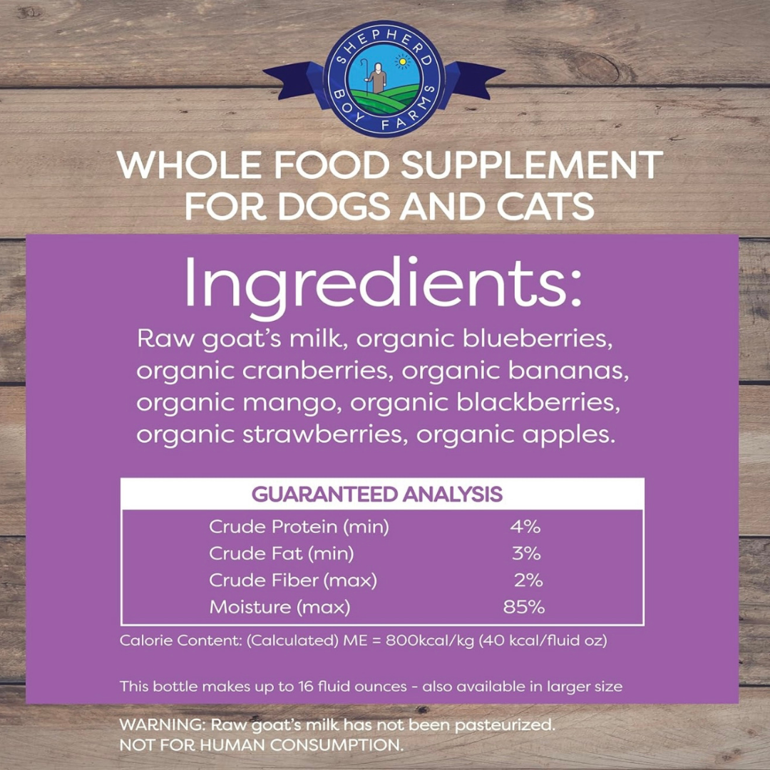 Shepherd Boy Farms Freeze-Dried Raw Goat's Milk | Super Fruit Blend