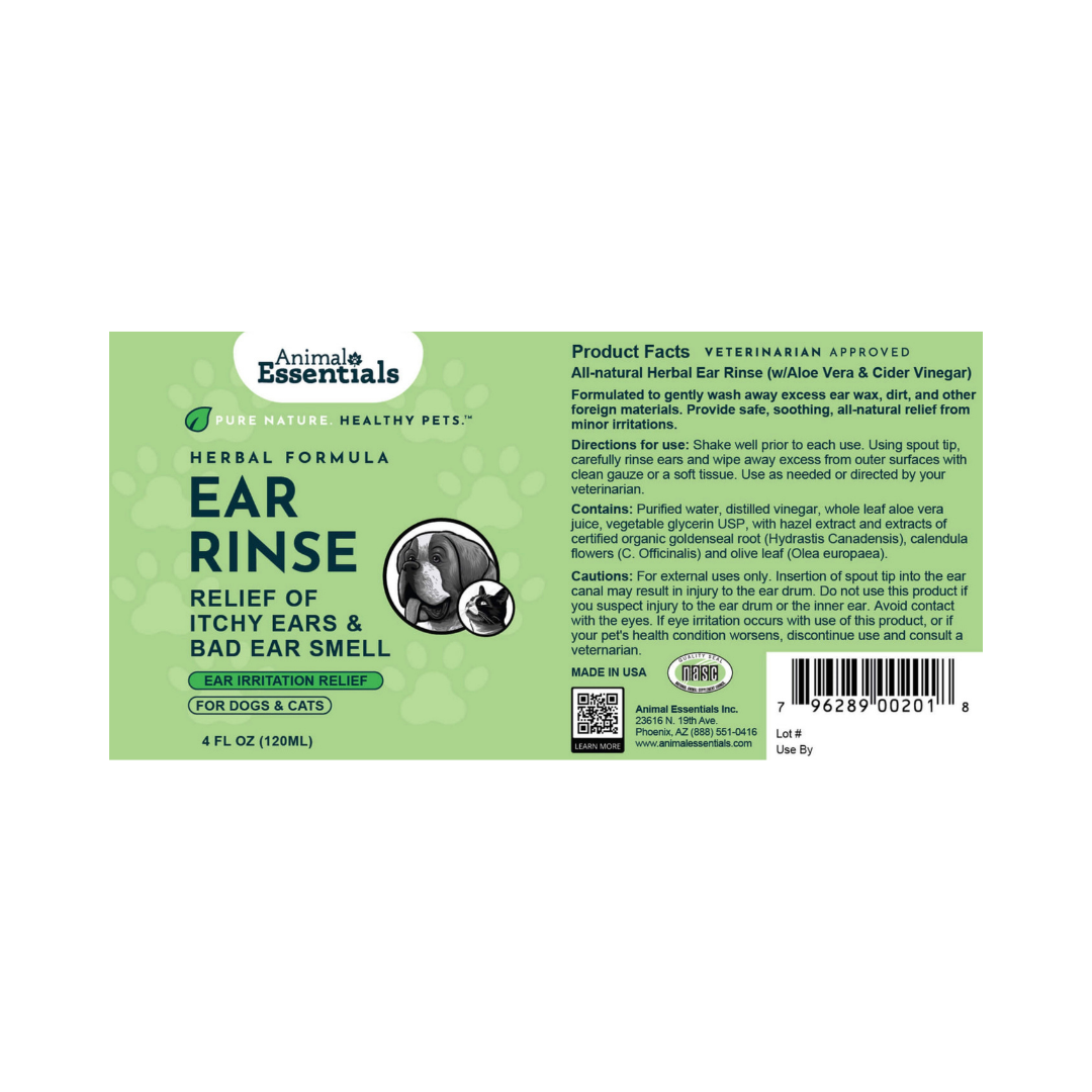 Animal Essentials Herbal Ear Rinse | Herbal Ear Cleaner