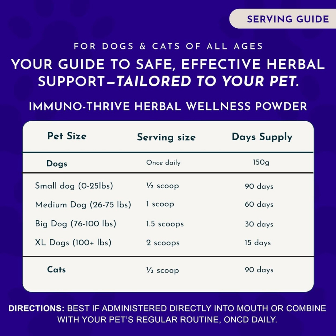 Animal Essentials Immuno-Thrive Powder | Immune System + Longevity Support