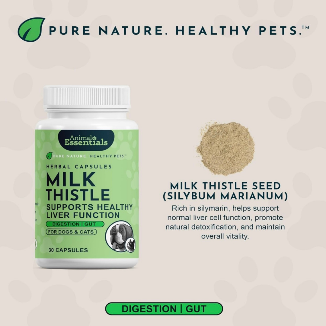 Animal Essentials Organic Milk Thistle Capsules